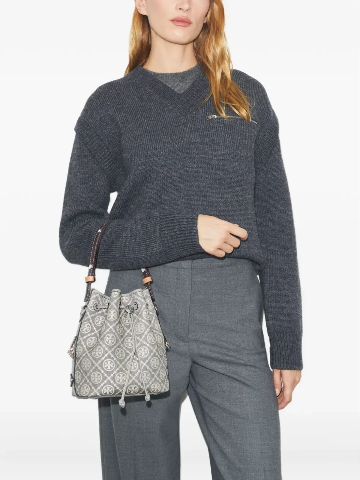Tory Burch モノグラム バケットバッグ - 画像2