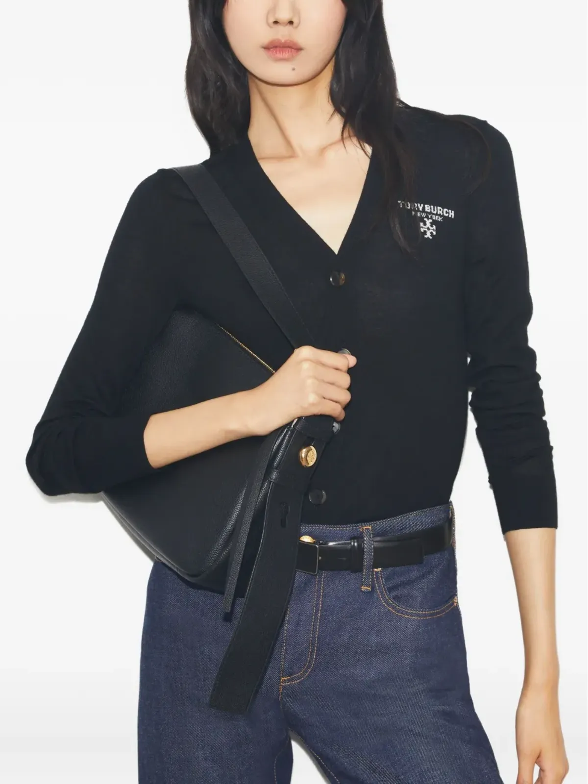 Tory Burch ロミー曲線フラップショルダーバッグ - 画像2