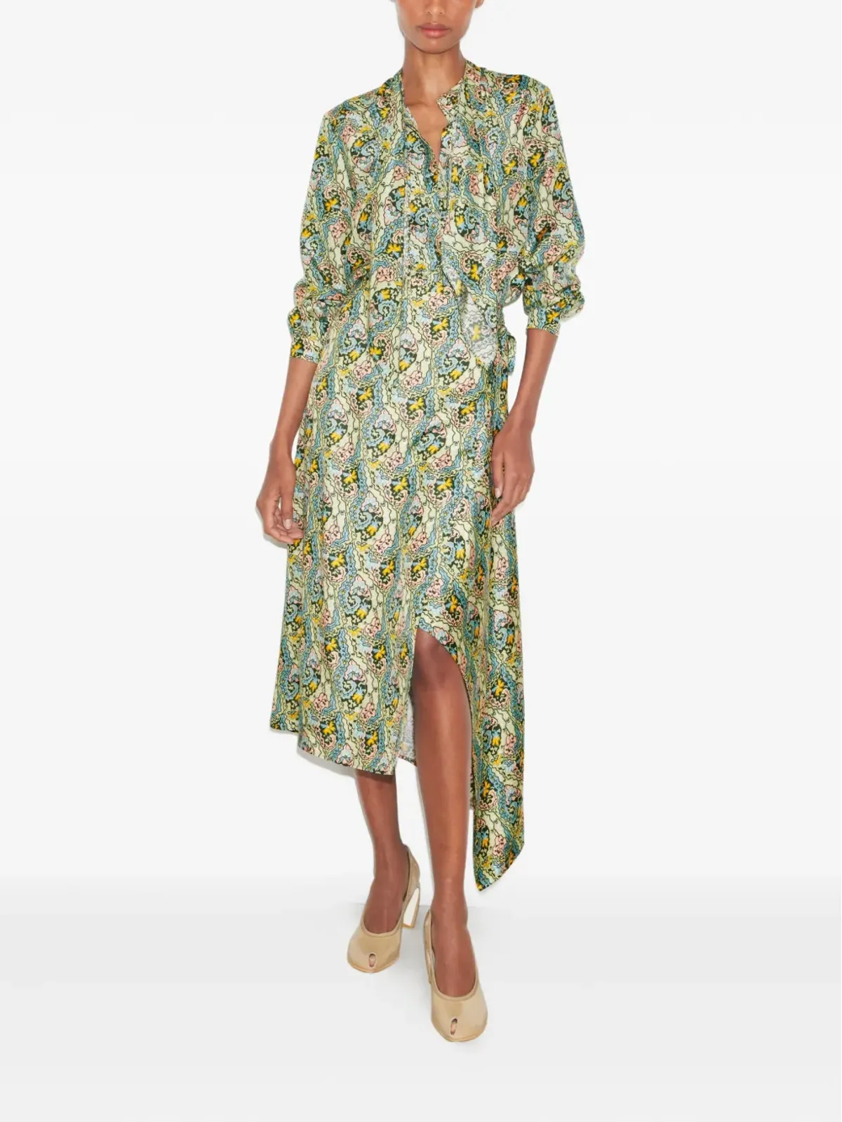 Tory Burch ペイズリープリント ボウブラウス - 画像3