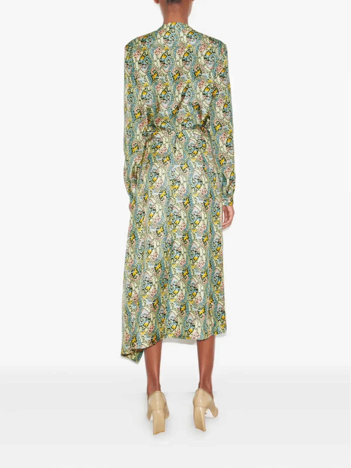 Tory Burch ペイズリープリント ボウブラウス - 画像4