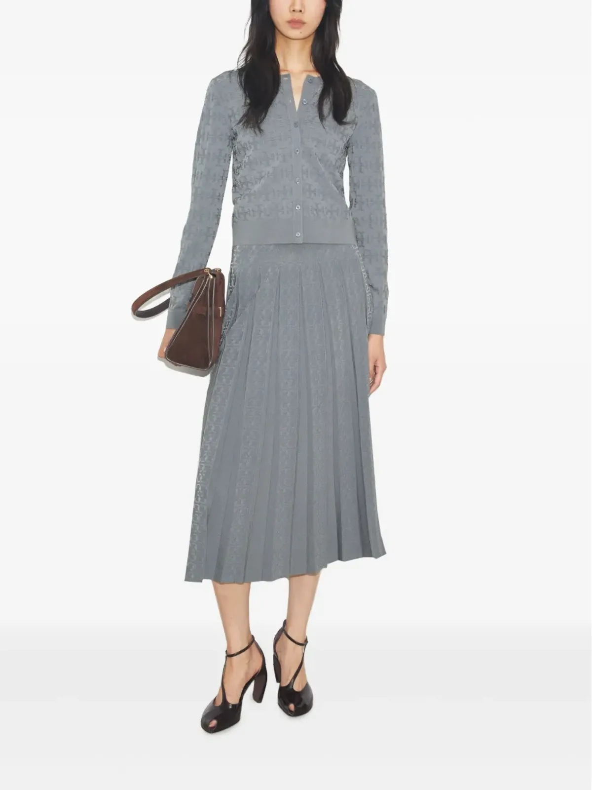 Tory Burch モノグラムジャカード カーディガン - 画像2