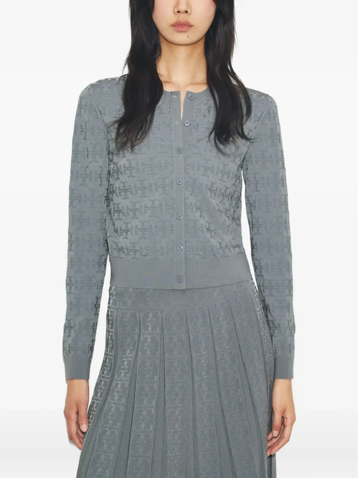 Tory Burch モノグラムジャカード カーディガン - 画像4
