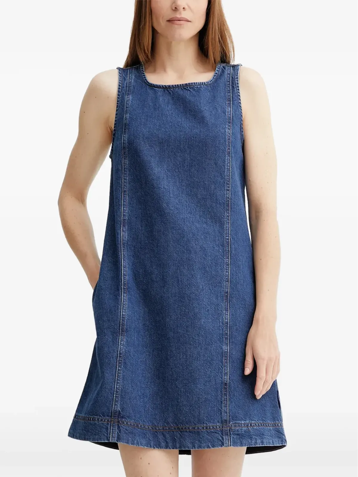 Marc O'Polo スクエアネック・パネルド・ミニドレス - 画像1