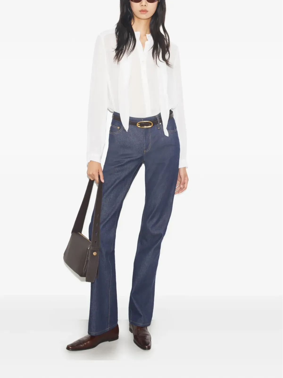 Tory Burch ジョージェット生地 ボウタイディテールシャツ - 画像2