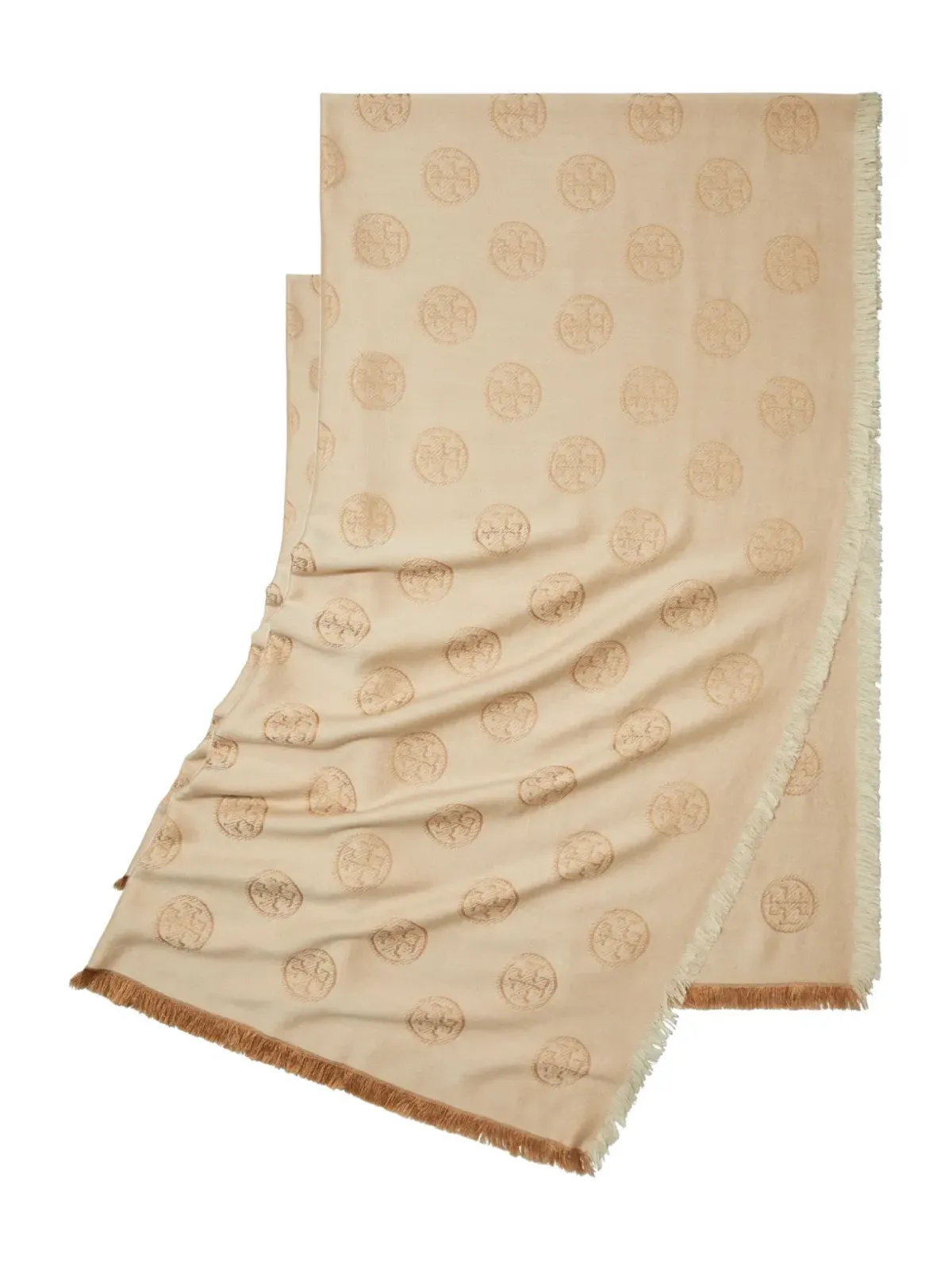 Tory Burch メダリオンロゴ入りオブロンスカーフ - 画像2