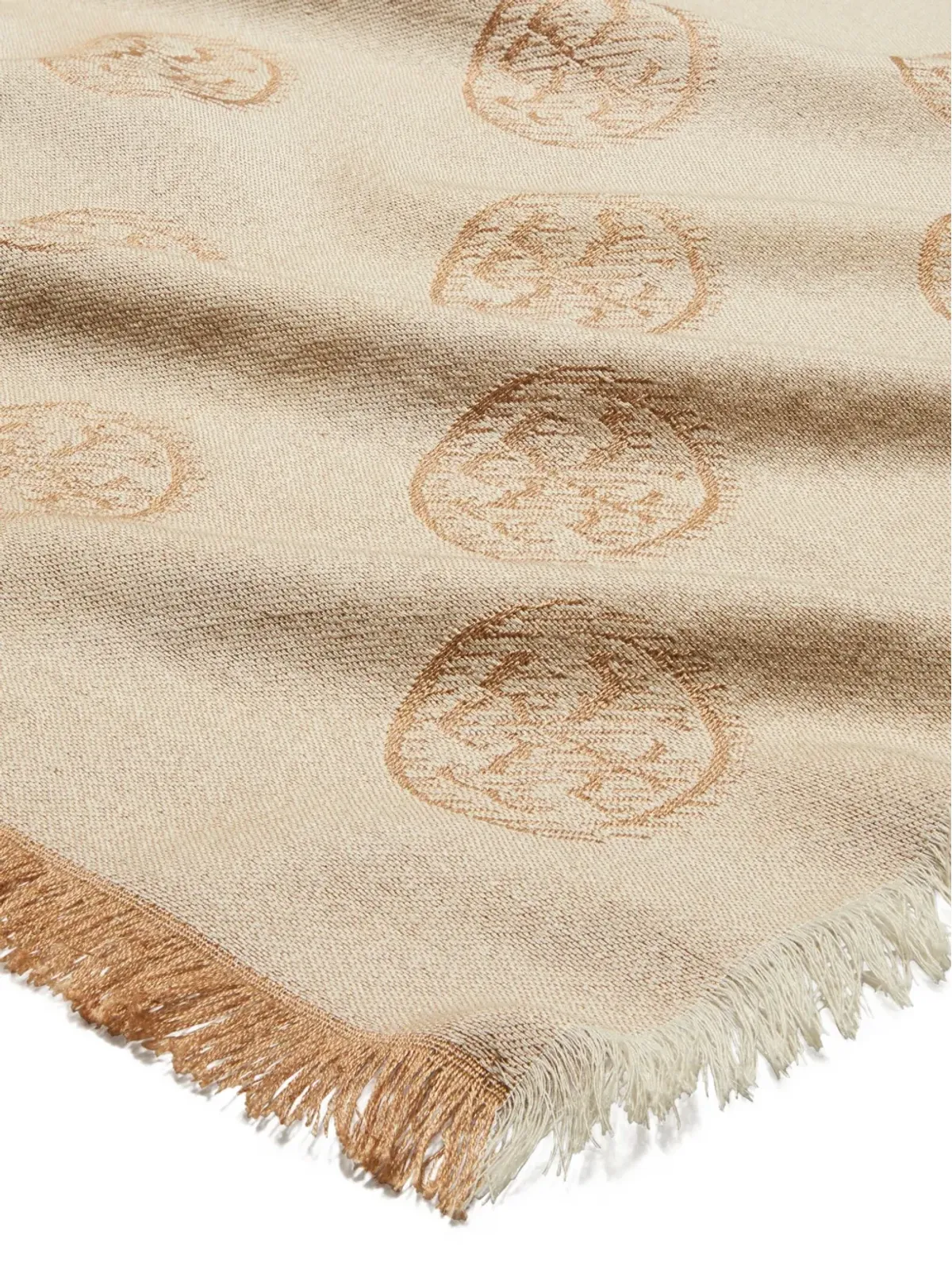 Tory Burch メダリオンロゴ入りオブロンスカーフ - 画像3