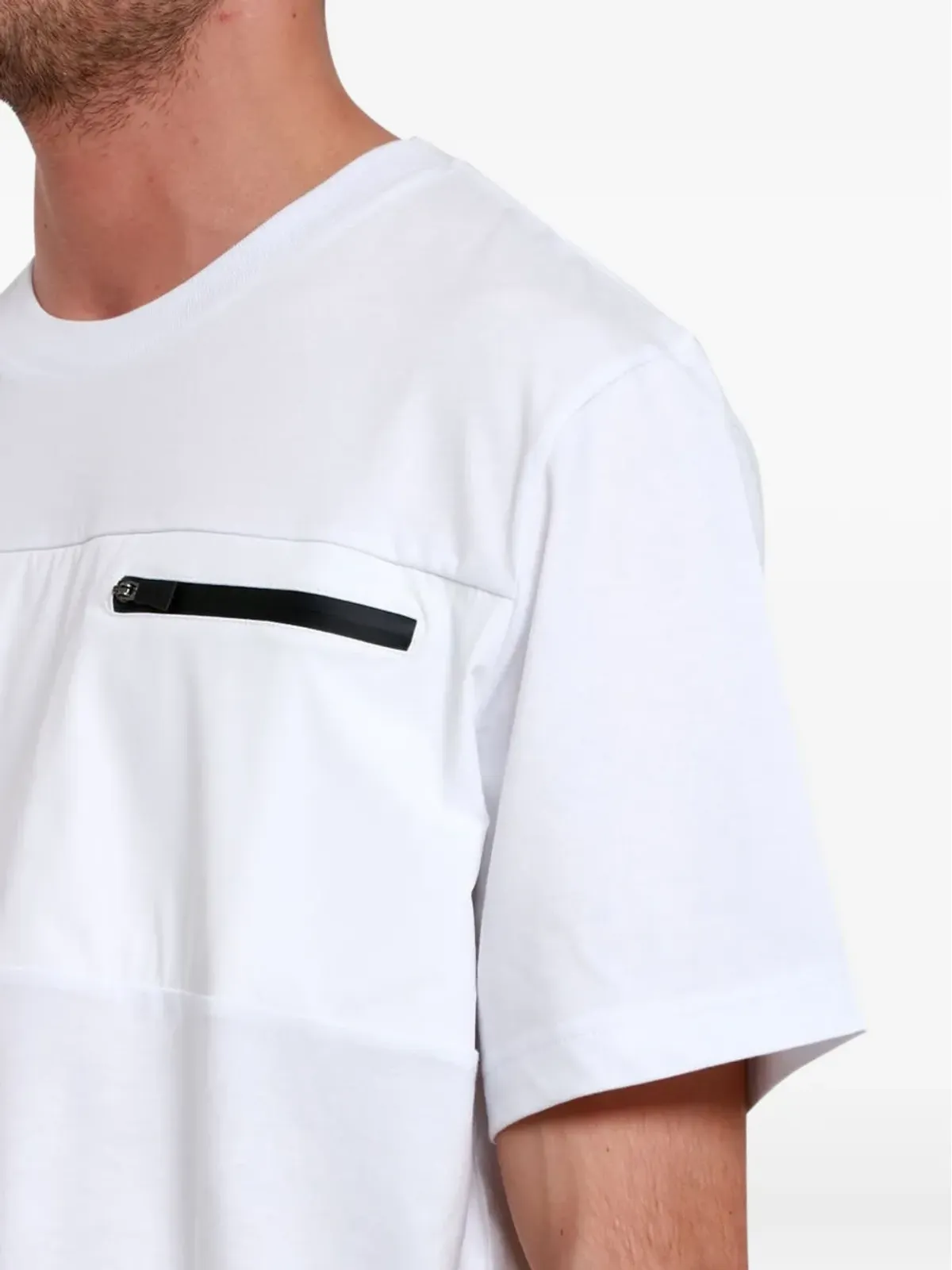 Herno ジップポケット・パネルデザイン Tシャツ - ホワイト - 画像4