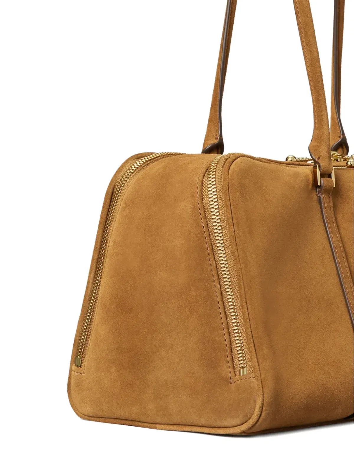 Tory Burch マシュマロスエードショルダーバッグ（ブラウン） - 画像4