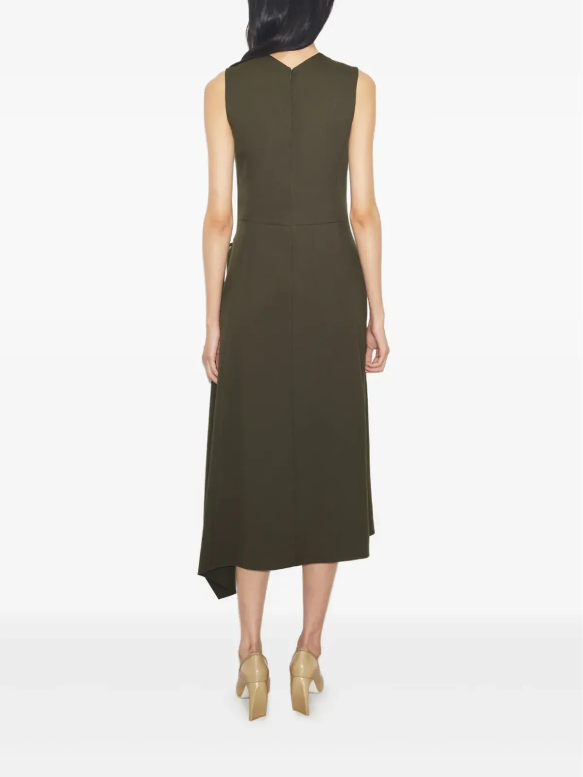 Tory Burch ラップ風アシンメトリーミディドレス - 画像3