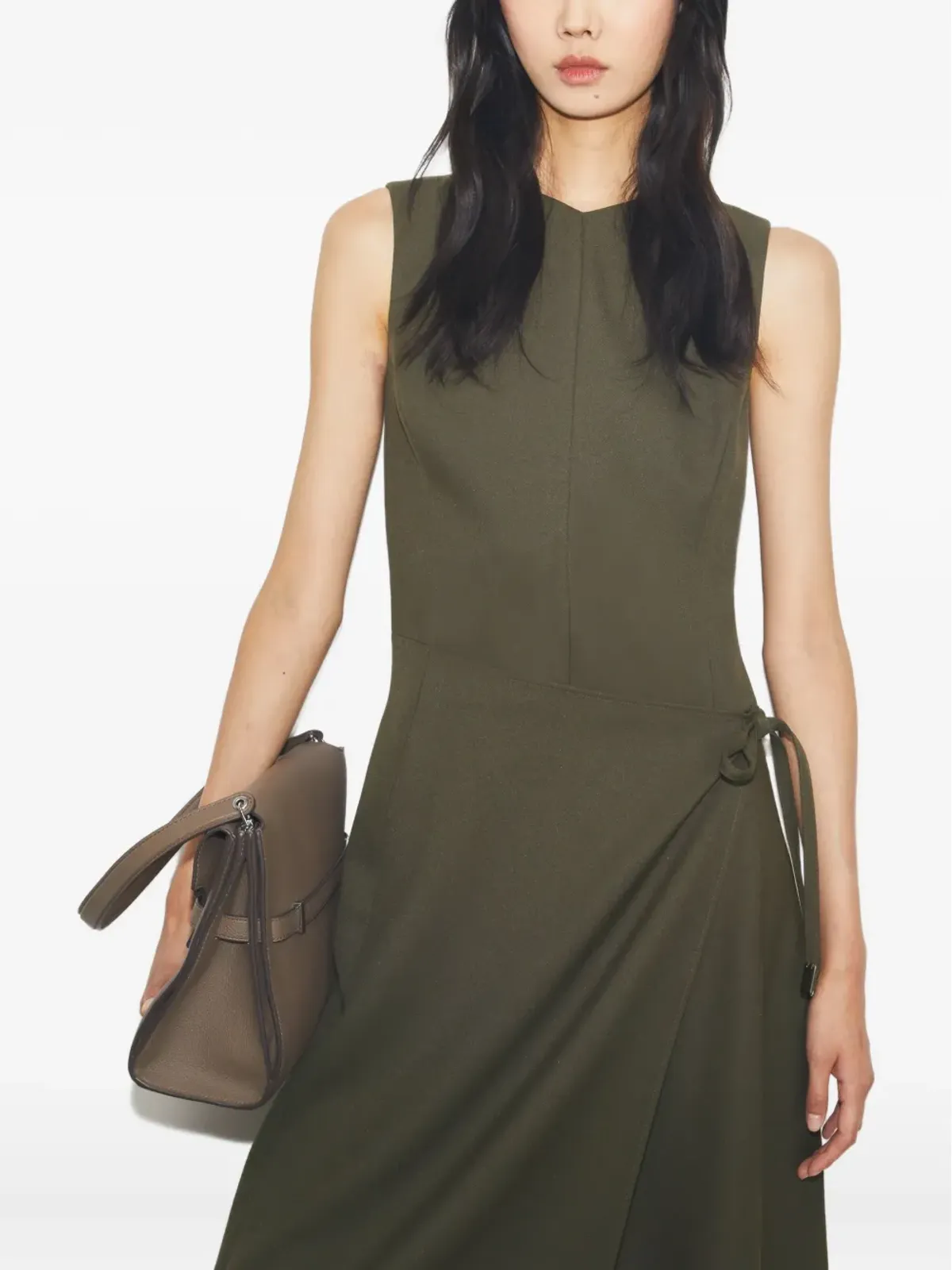 Tory Burch ラップ風アシンメトリーミディドレス - 画像4