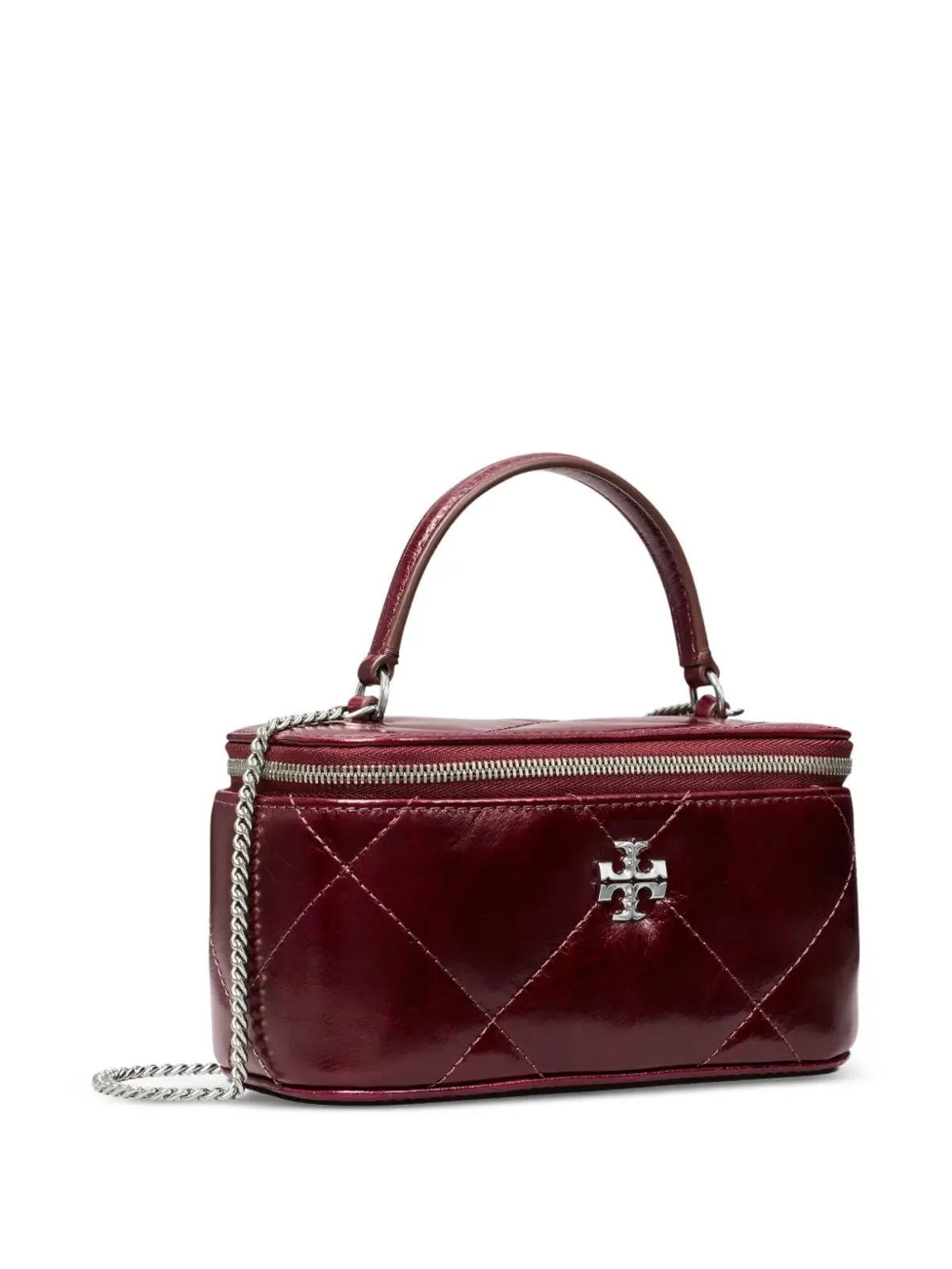 Tory Burch Kira quilted top-handle mini bag - Red - 画像2