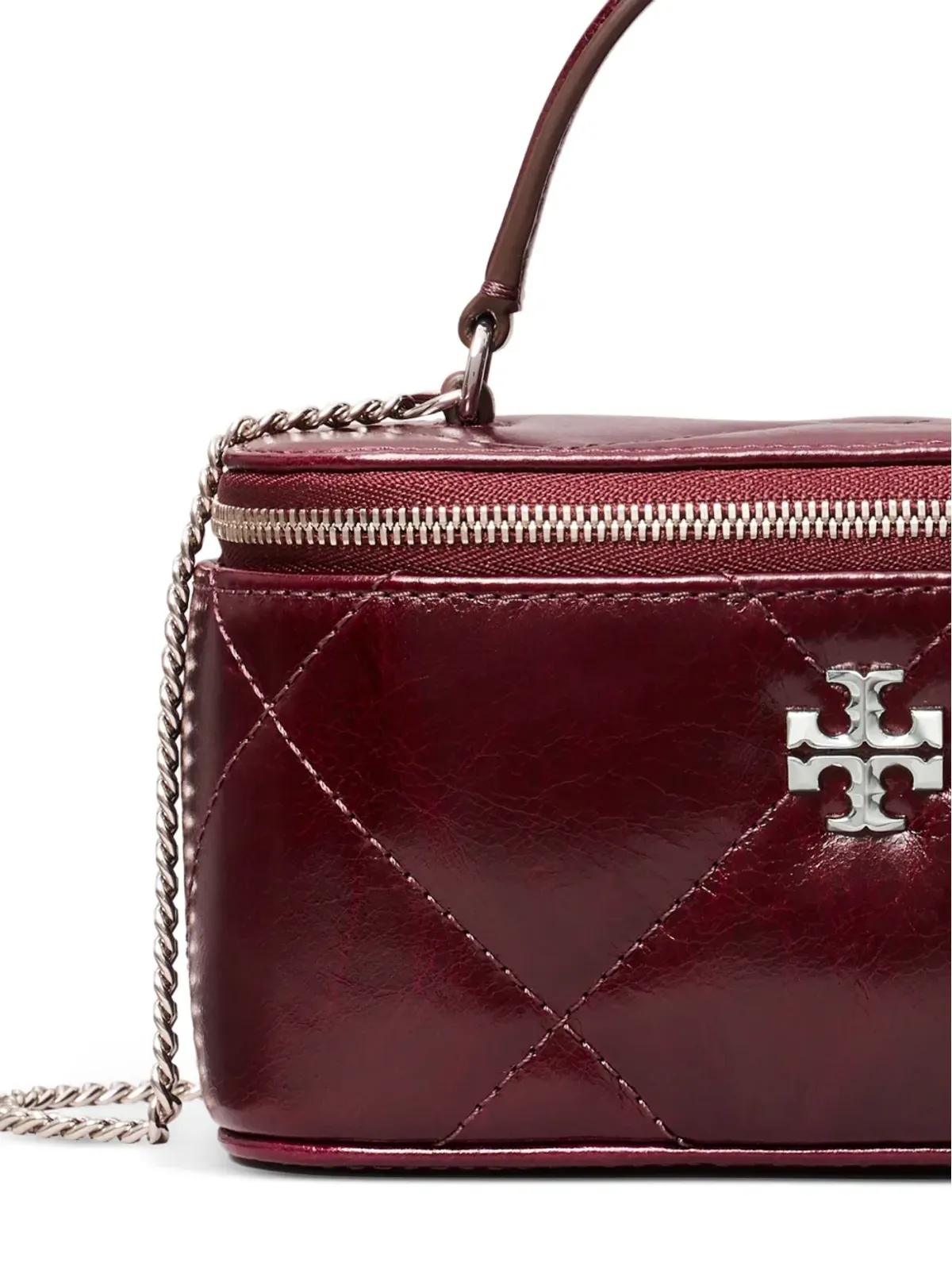 Tory Burch Kira quilted top-handle mini bag - Red - 画像4