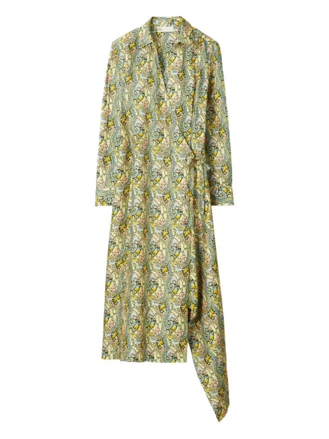 Tory Burch Tory Burch ペイズリープリント ラップドレスの商品画像