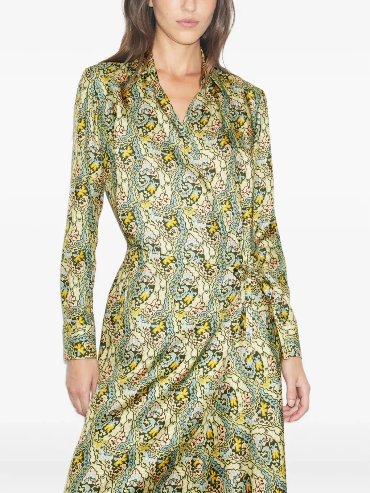 Tory Burch ペイズリープリント ラップドレス - 画像4