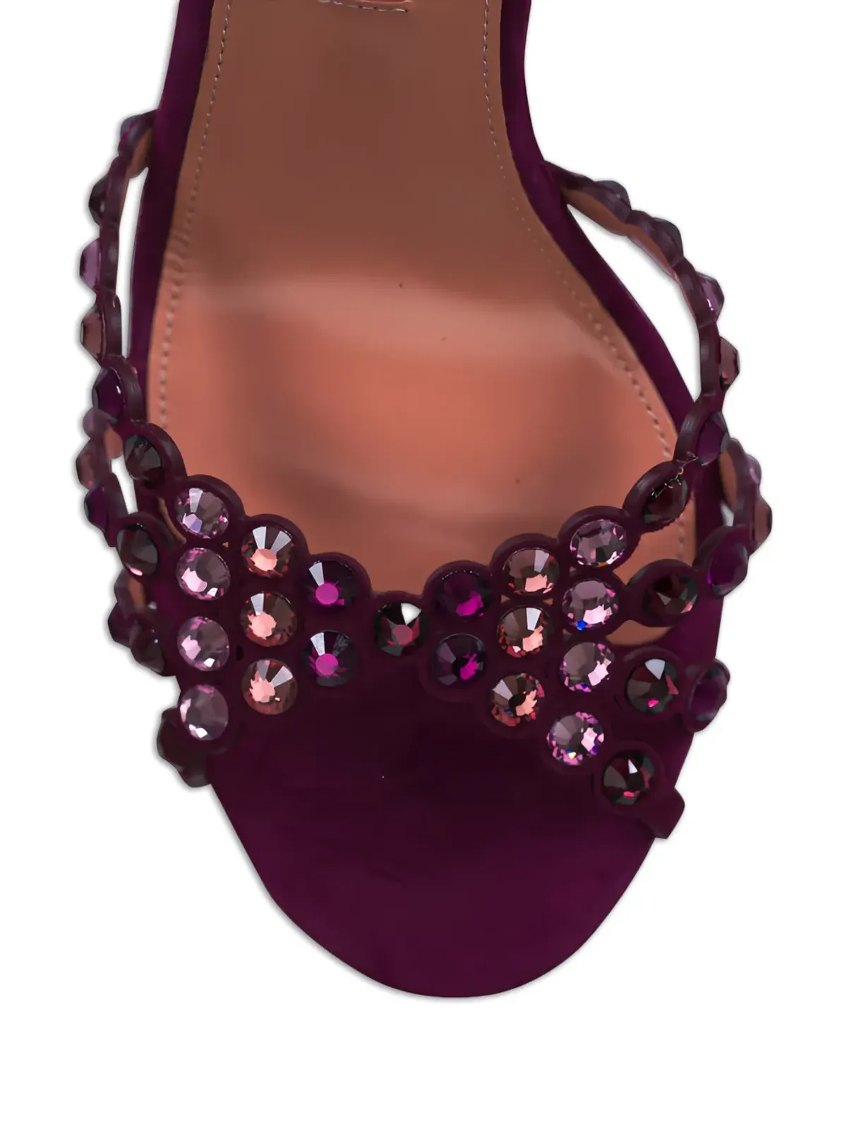 Aquazzura エンベリッシュド スカラップエッジ ヒールサンダル - 画像4