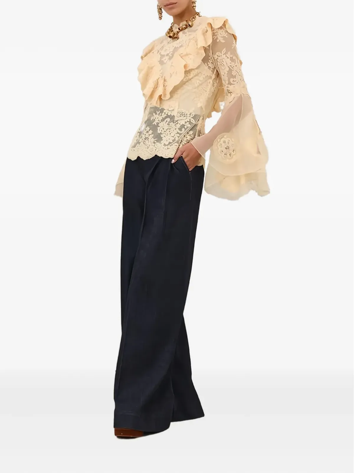 ZIMMERMANN フリルレースシャツ - 画像2