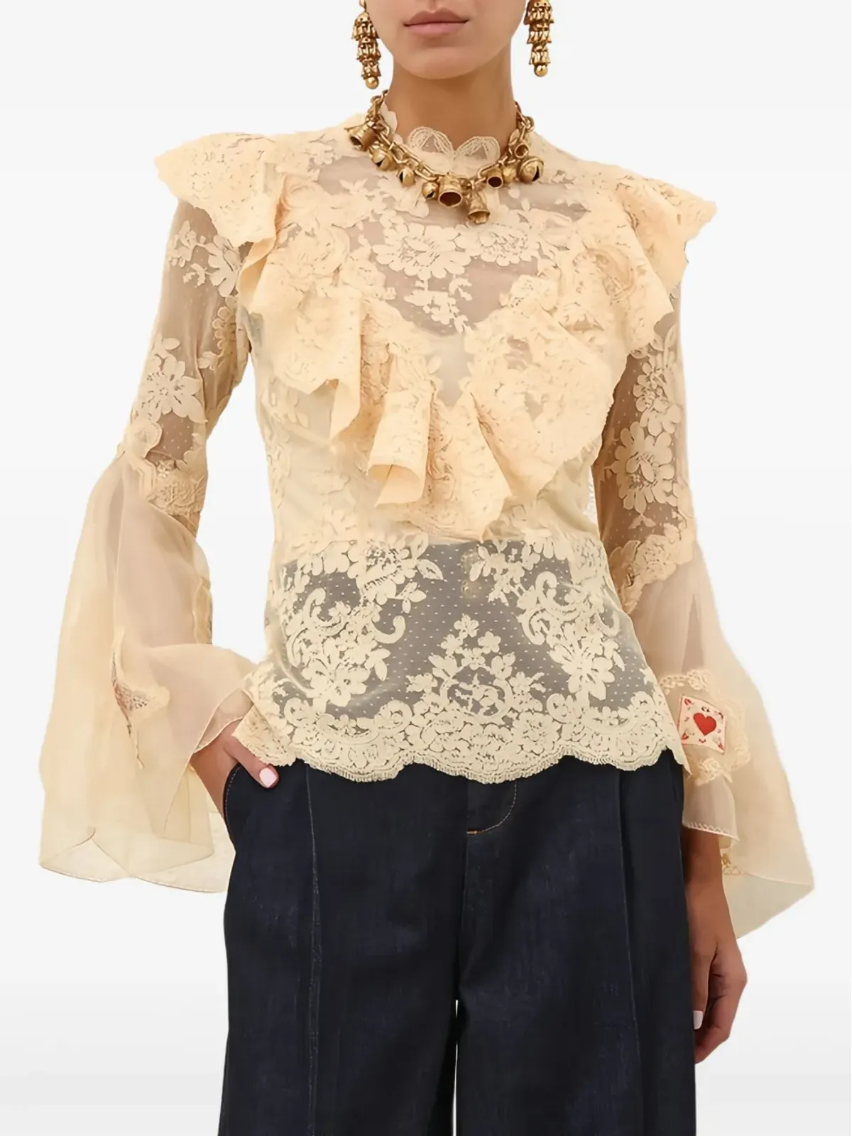 ZIMMERMANN フリルレースシャツ - 画像4