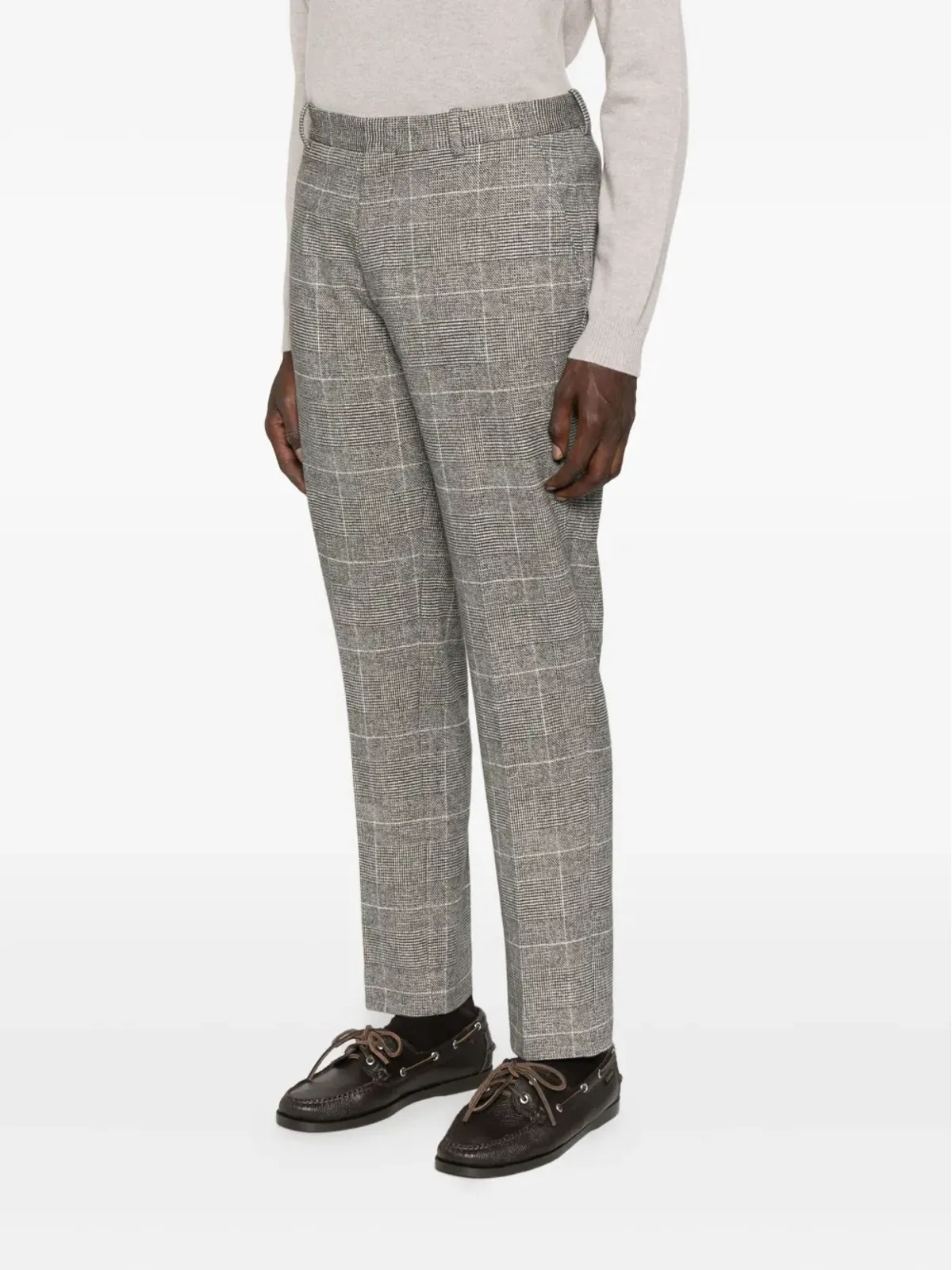 Circolo 1901 check-pattern cotton-blend trousers - Black - 画像3