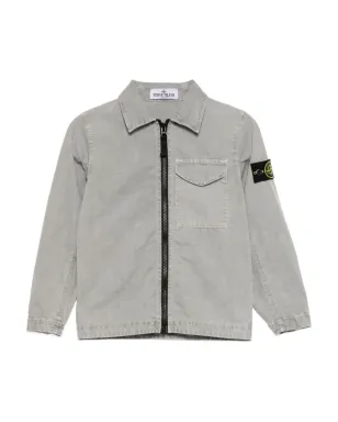 Stone Island Junior ロゴパッチ付きデニムジャケット - サムネイル1