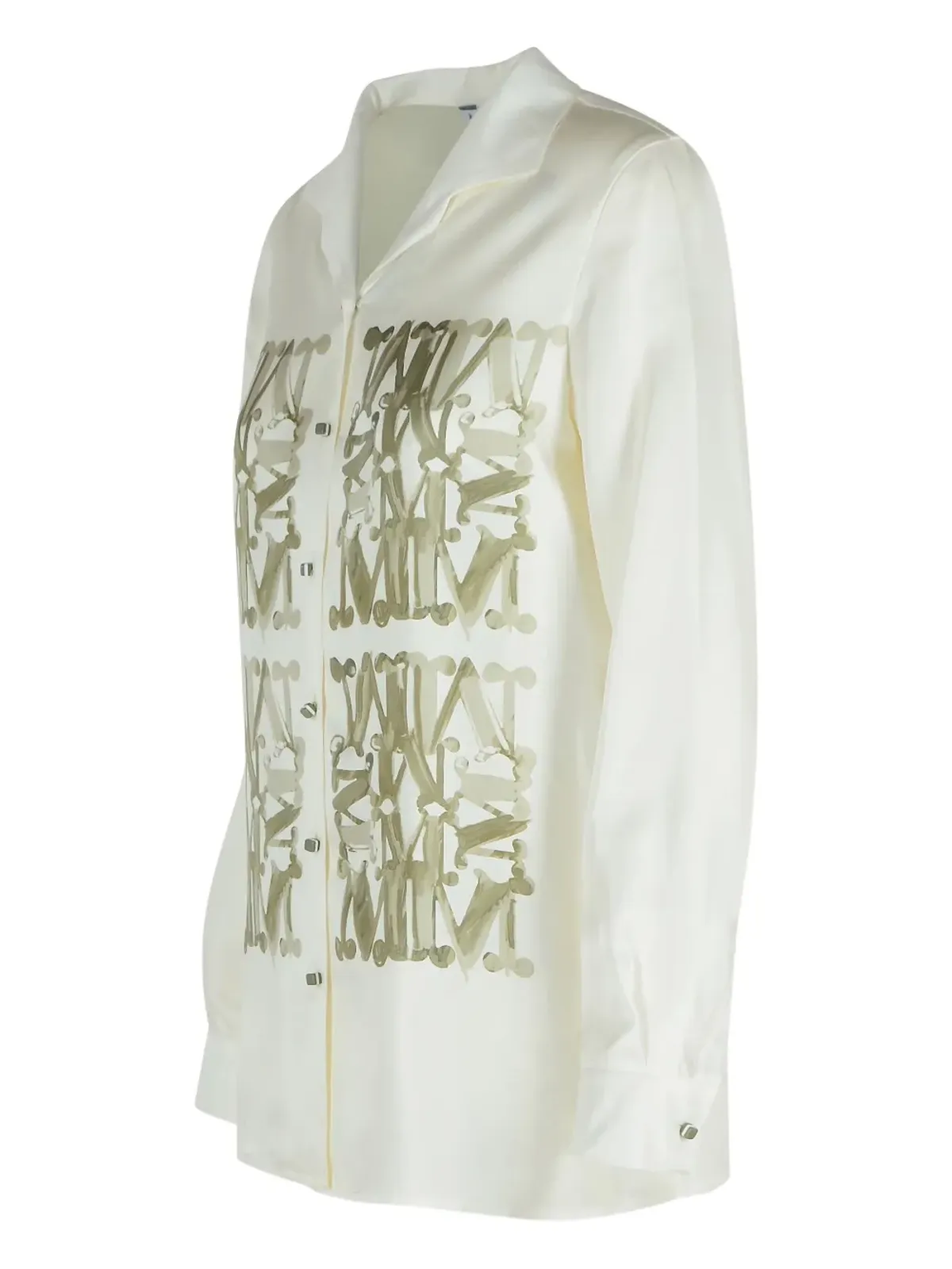 Max Mara モノグラムプリント シルクシャツ - 画像3