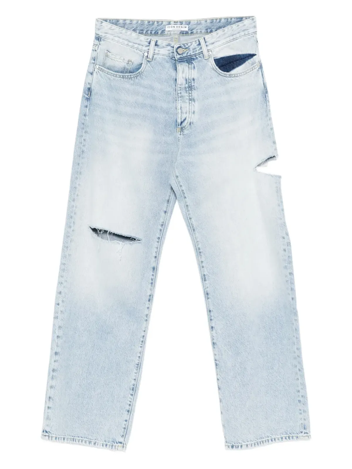 ICON DENIM ダメージ加工デニムジーンズ - 画像1