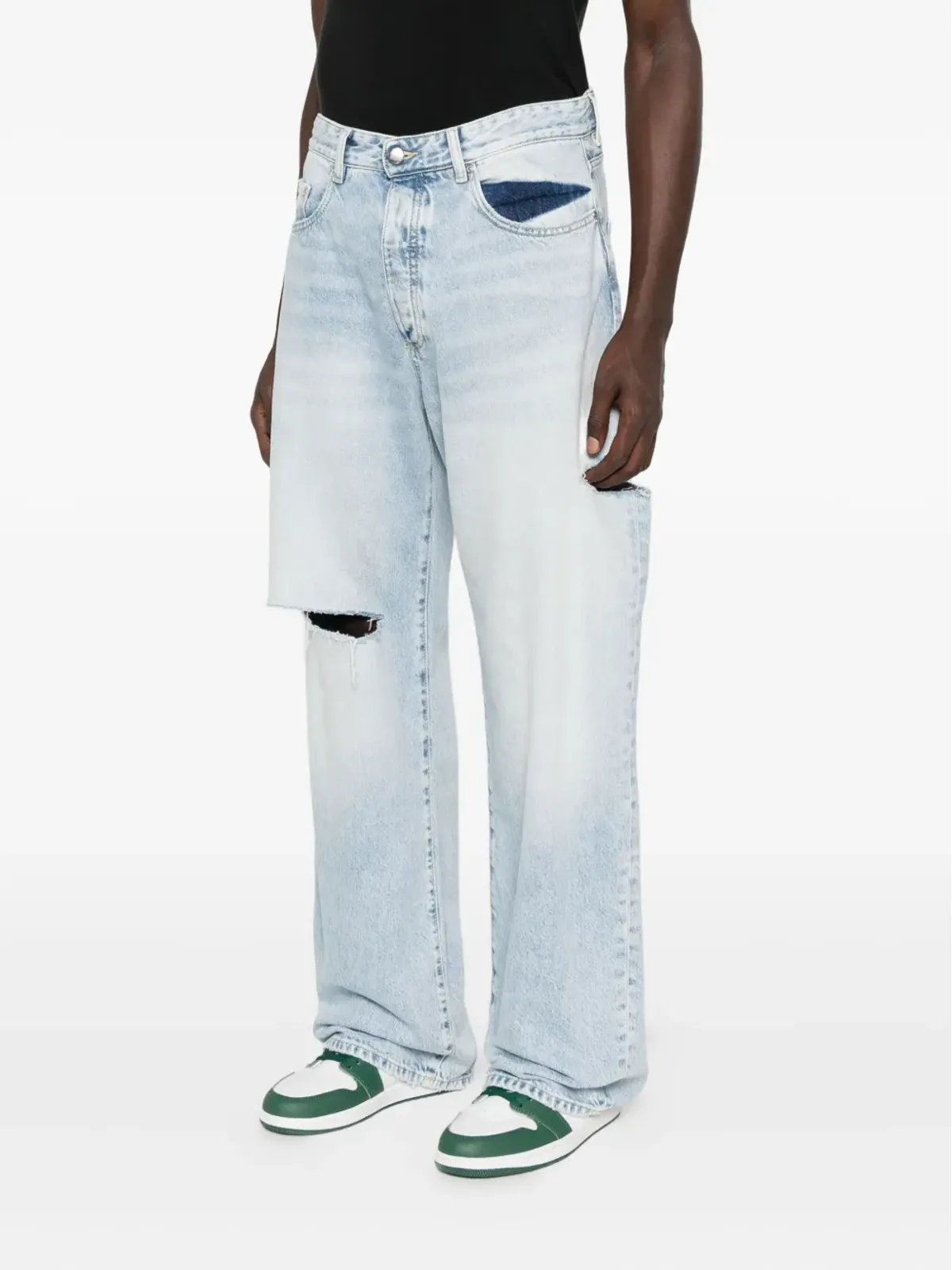 ICON DENIM ダメージ加工デニムジーンズ - 画像3