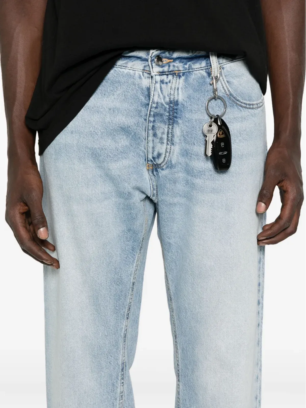 ICON DENIM light-wash five-pocket denim jeans - Blue - 画像5