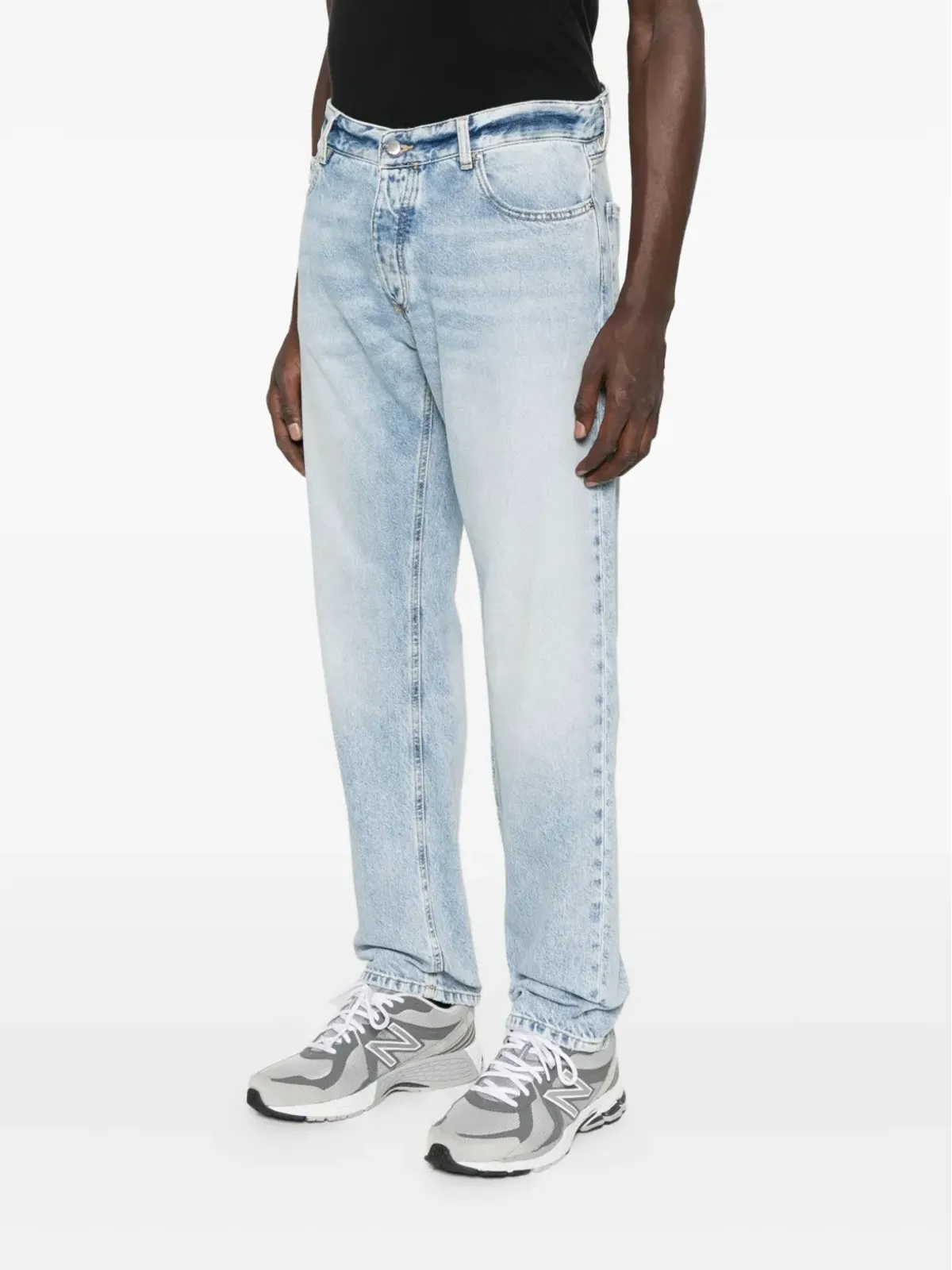 ICON DENIM light-wash five-pocket denim jeans - Blue - 画像3