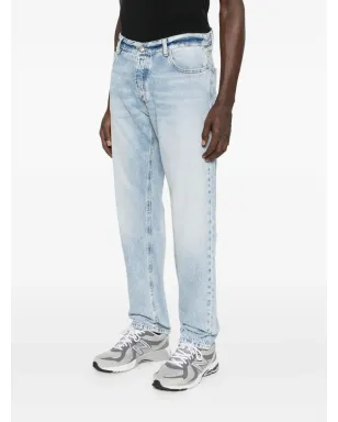 ICON DENIM light-wash five-pocket denim jeans - Blue - サムネイル3