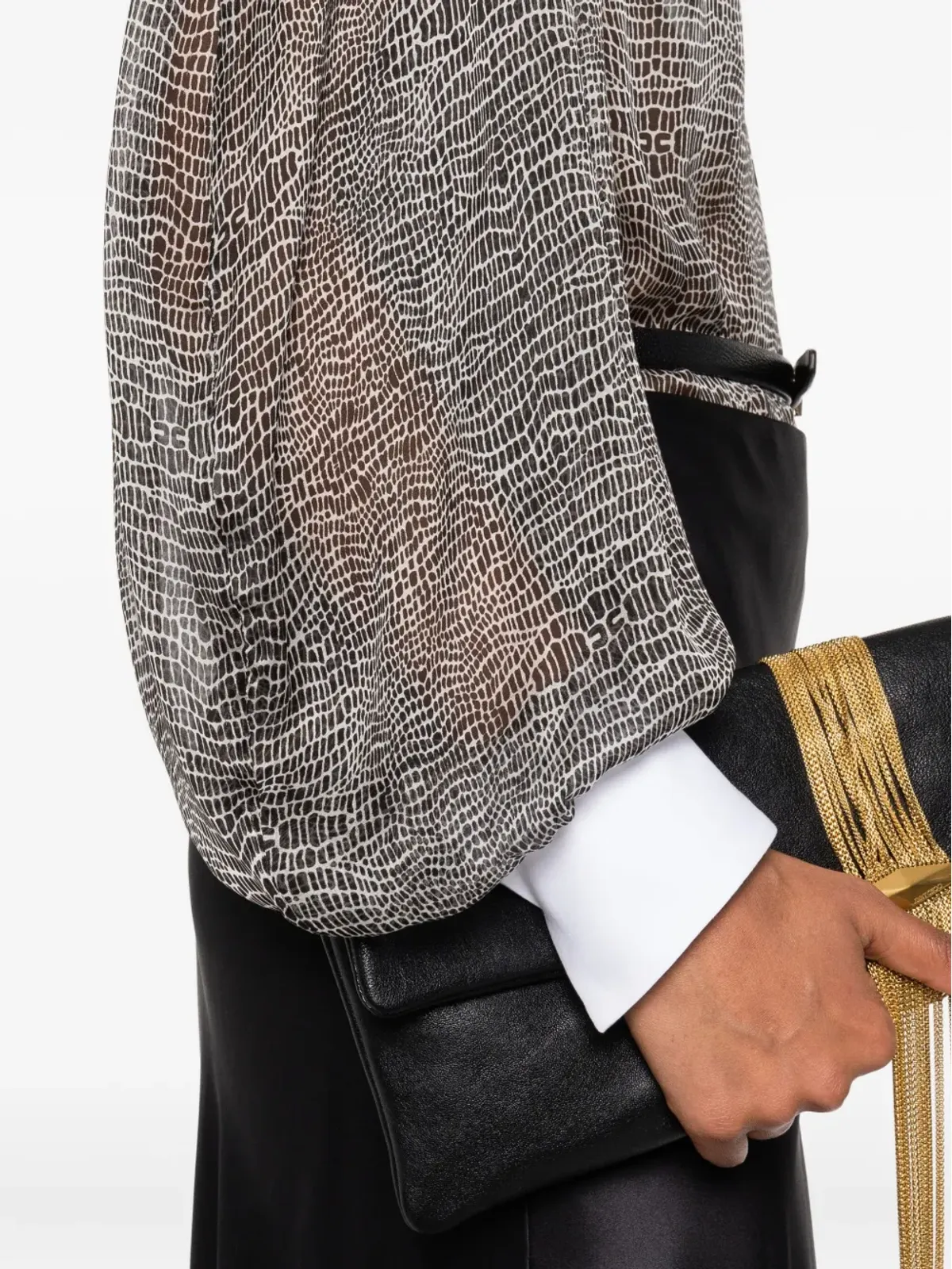 Elisabetta Franchi 襟付きシャツボディスーツ - 画像5