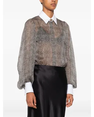 Elisabetta Franchi 襟付きシャツボディスーツ - サムネイル3
