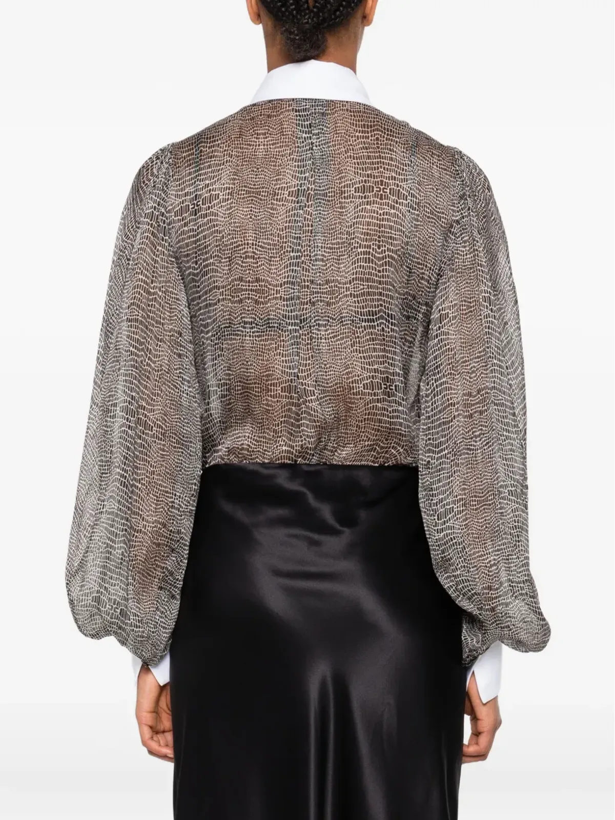Elisabetta Franchi 襟付きシャツボディスーツ - 画像4