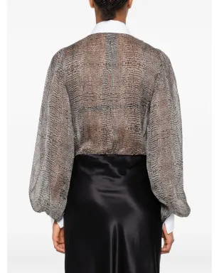 Elisabetta Franchi 襟付きシャツボディスーツ - サムネイル4