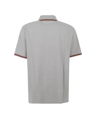 Gucci 刺繍ポケット付きコットンポロシャツ - グレー - サムネイル2