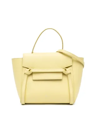 Celine Pre-Owned 2018 Nano Grained Calfskin ベルトバッグ サッチェル - Yellow - サムネイル1