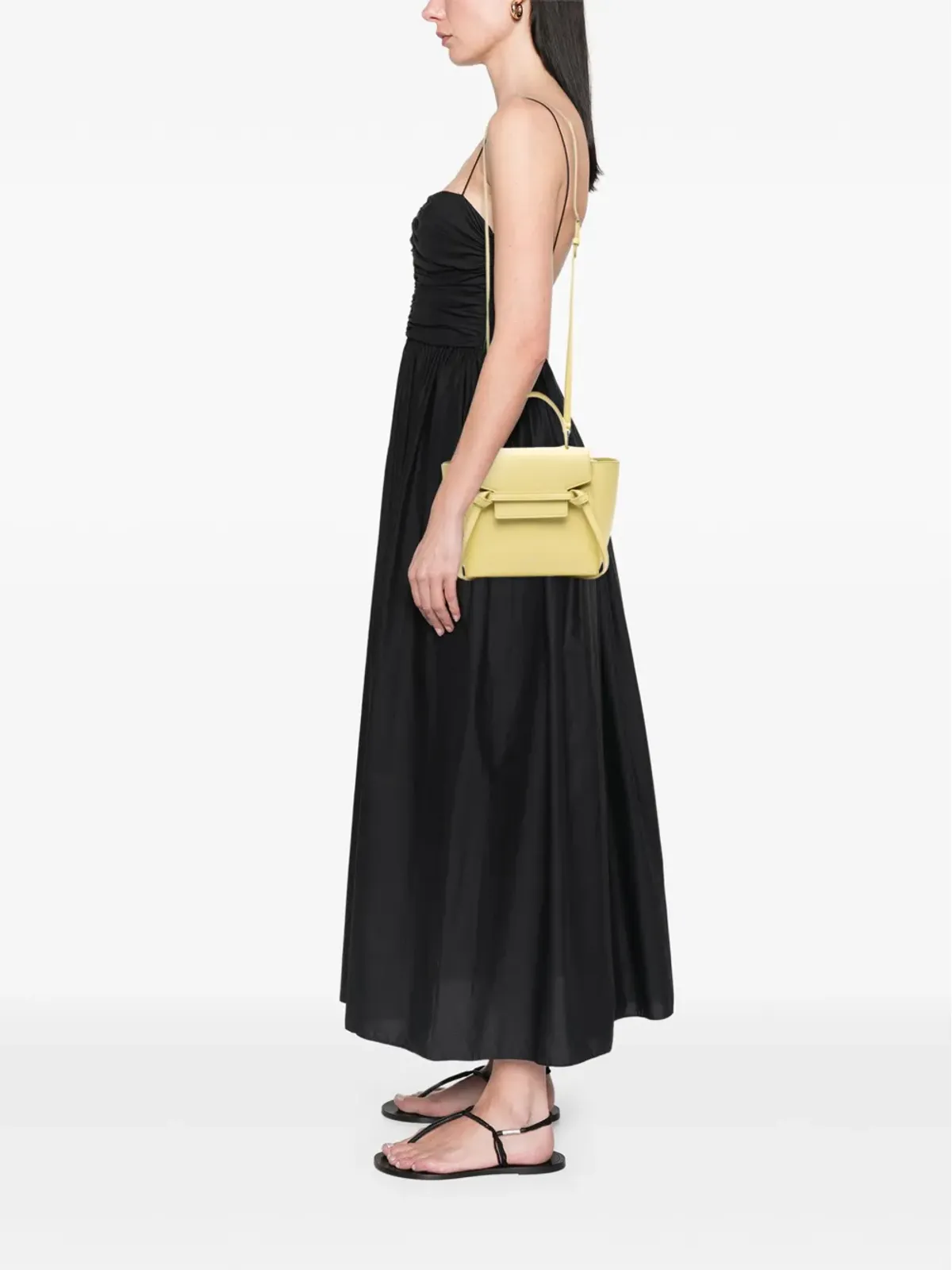 Celine Pre-Owned 2018 Nano Grained Calfskin ベルトバッグ サッチェル - Yellow - 画像2