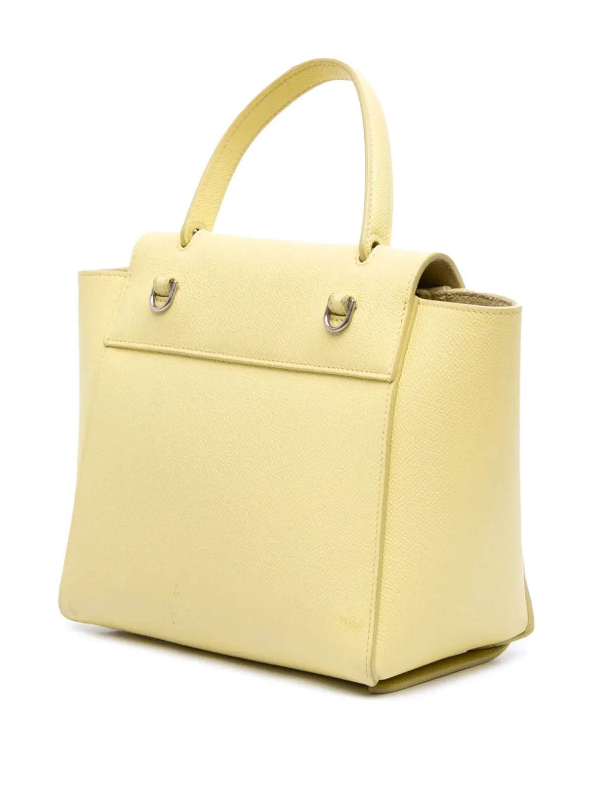 Celine Pre-Owned 2018 Nano Grained Calfskin ベルトバッグ サッチェル - Yellow - 画像3