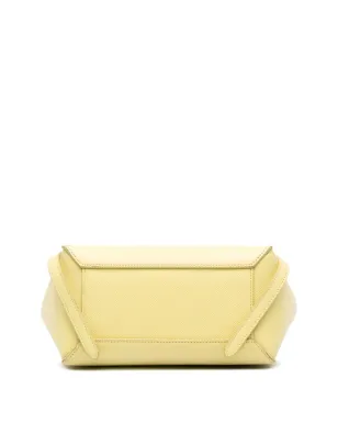 Celine Pre-Owned 2018 Nano Grained Calfskin ベルトバッグ サッチェル - Yellow - サムネイル4