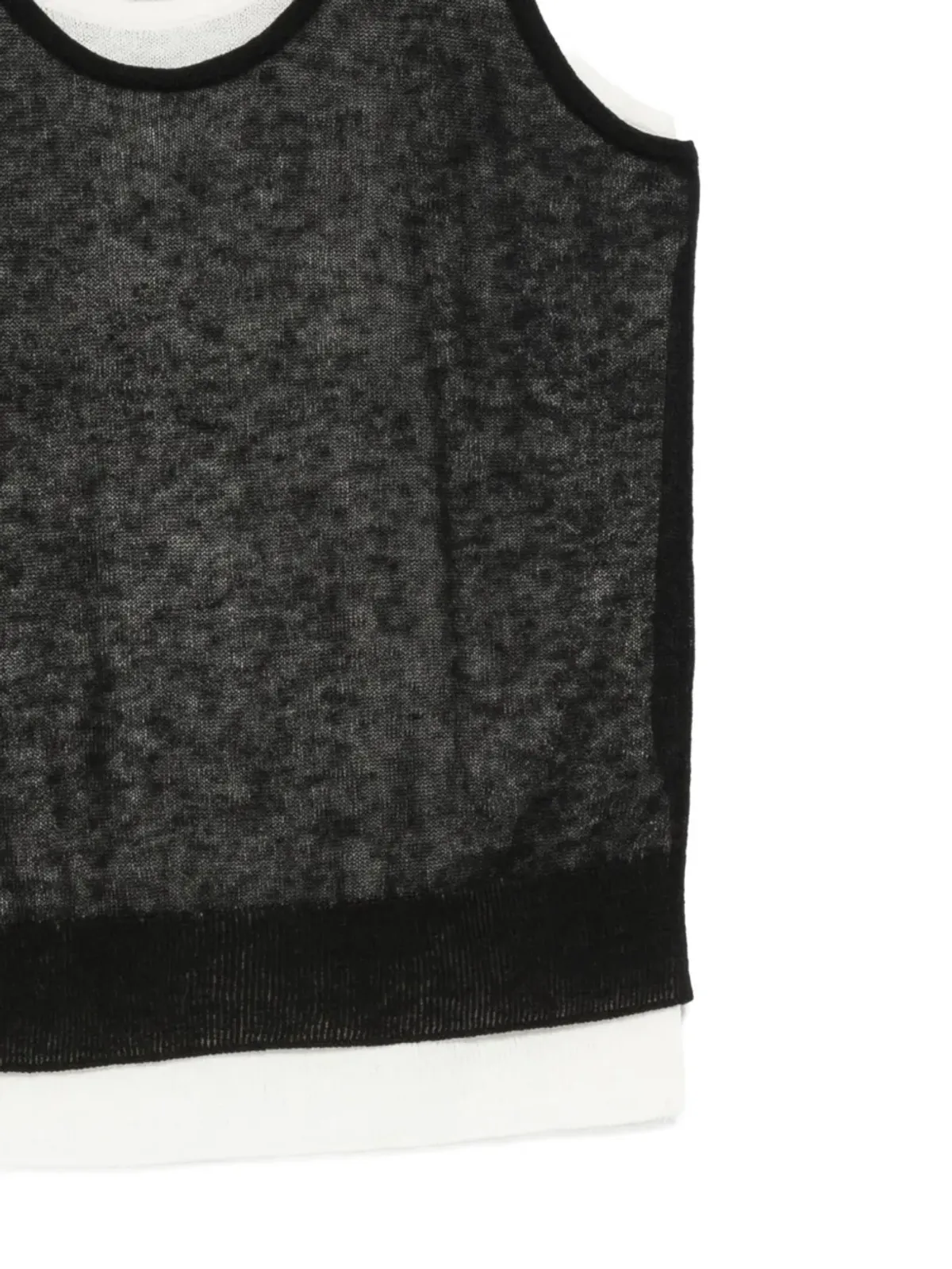 BOSS double-layered sheer top - Black - 画像3