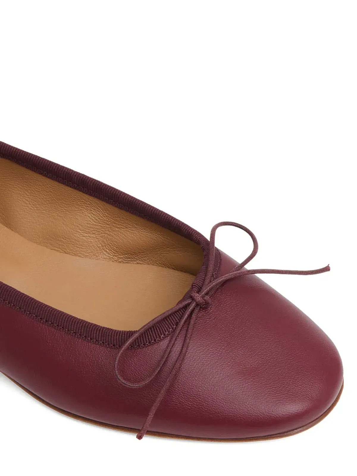 Mansur Gavriel ダンス ラムスキン ボウ バレリーナフラット - 画像4