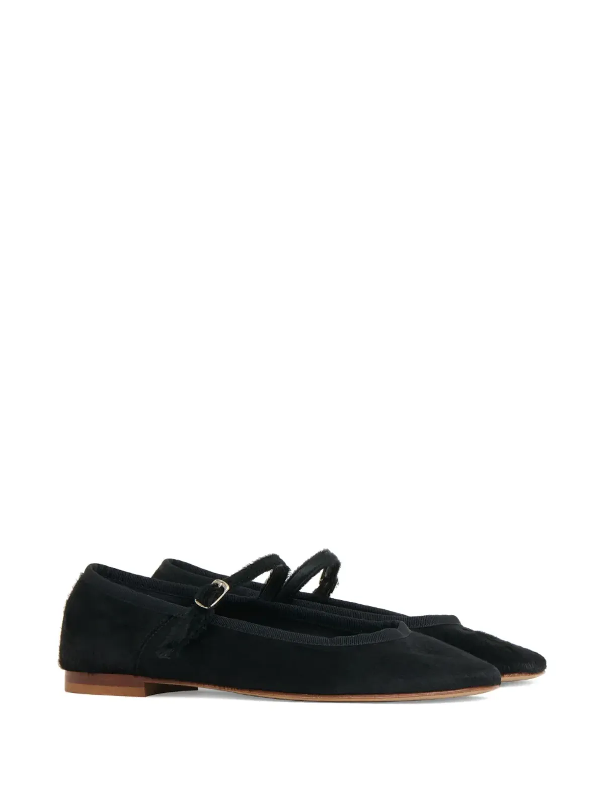 Mansur Gavriel ダンス カーフヘア バレエフラット（ブラック） - 画像2