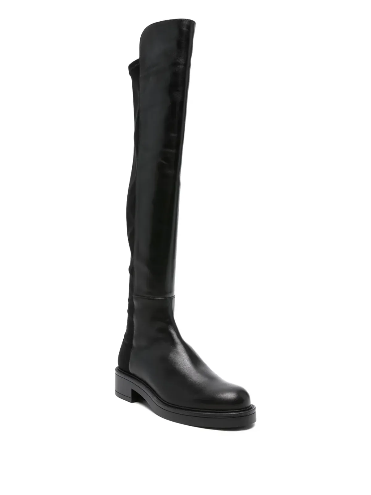 Stuart Weitzman 膝丈レザーパネルブーツ - ブラック - 画像2