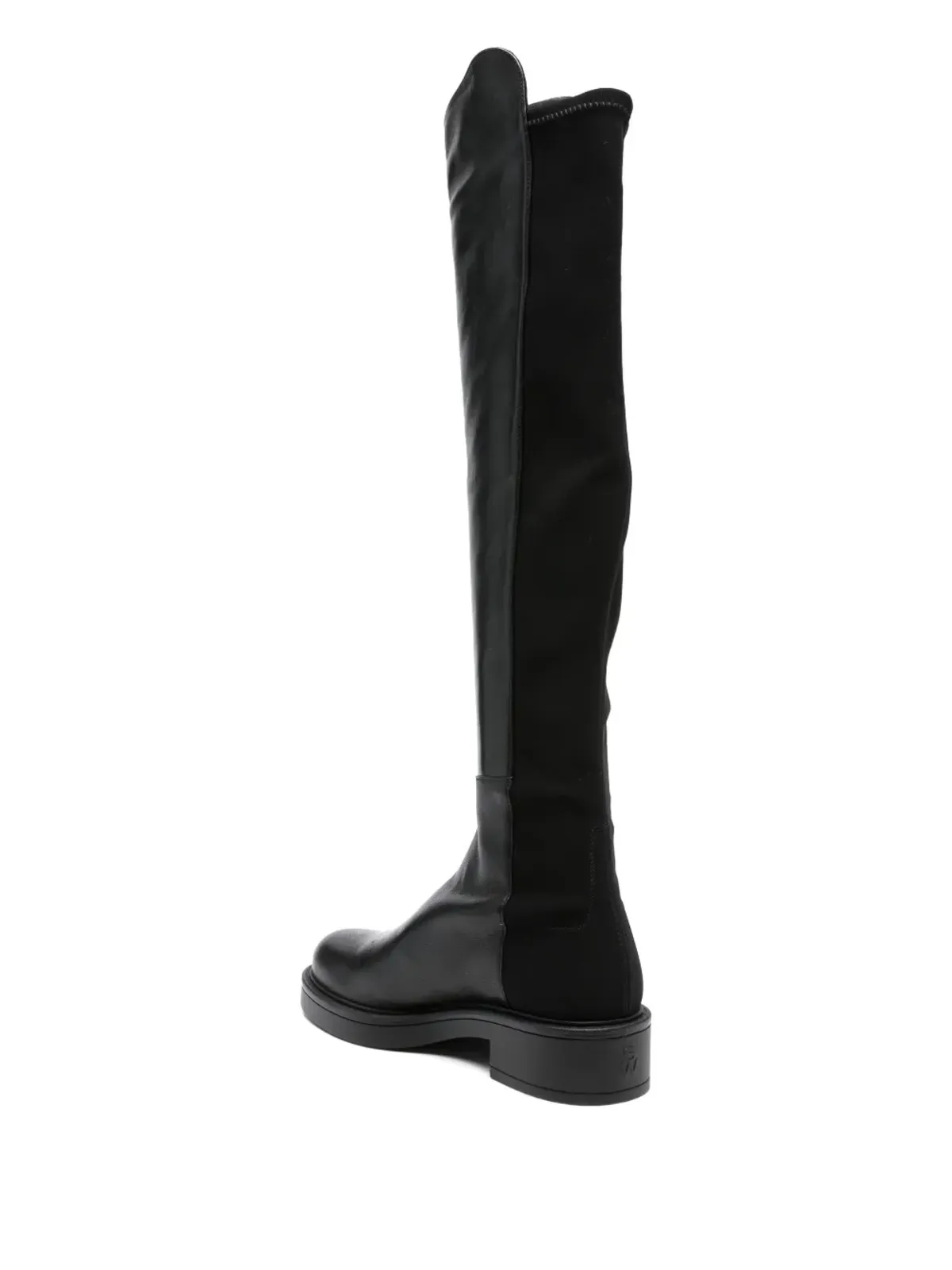 Stuart Weitzman 膝丈レザーパネルブーツ - ブラック - 画像3