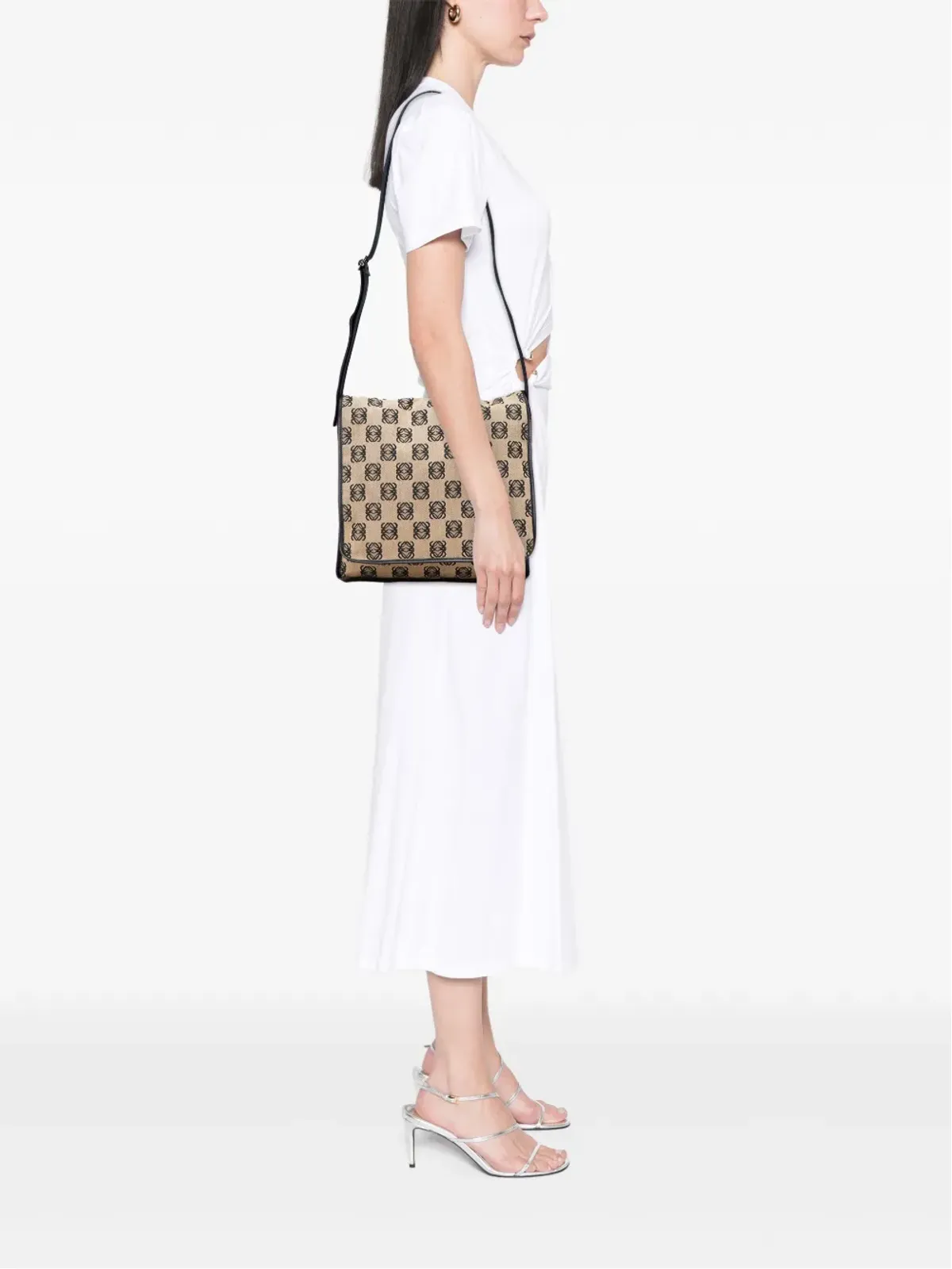 Loewe Pre-Owned 2003 Anagram キャンバス メッセンジャーバッグ クロスボディ - 画像2