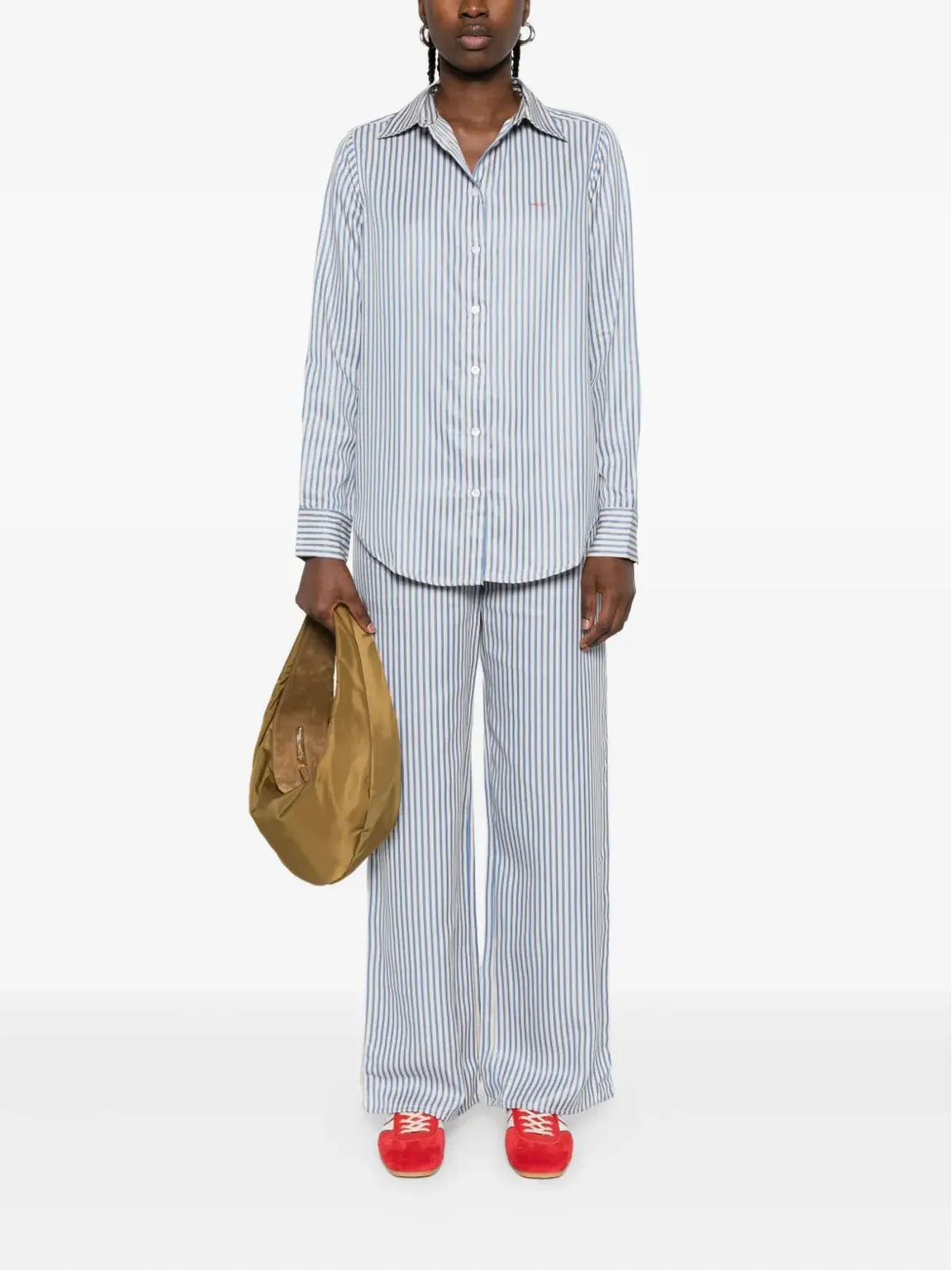 Maison Labiche オウディン ストライプ ワイドレッグ トラウザー - 画像2