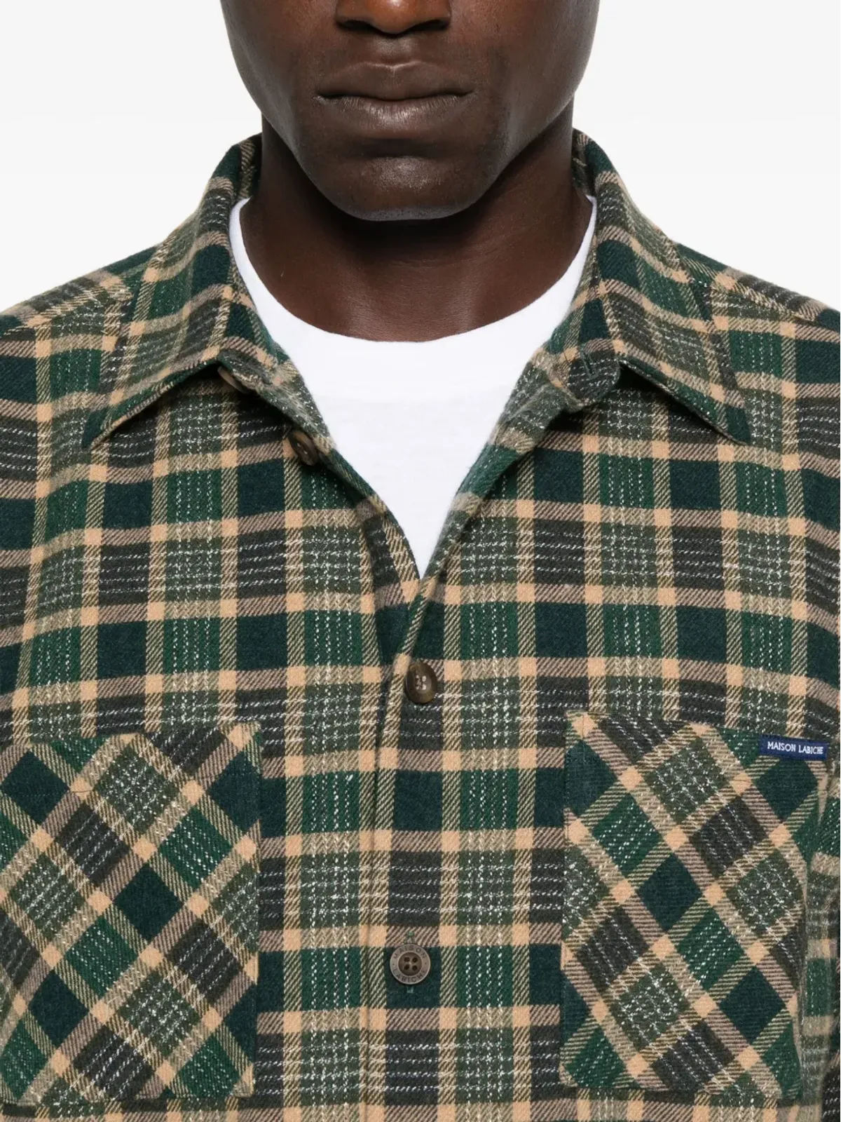 Maison Labiche Monge チェック柄ポケットシャツ - 画像5