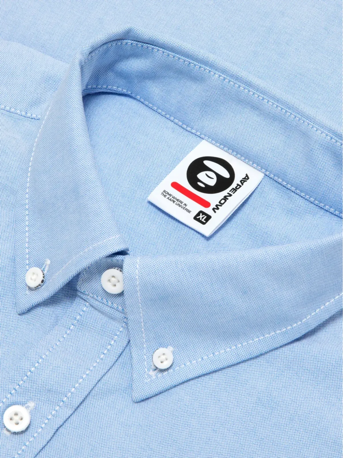 AAPE BY *A BATHING APE® ロゴパッチ オックスフォードシャツ - 画像5