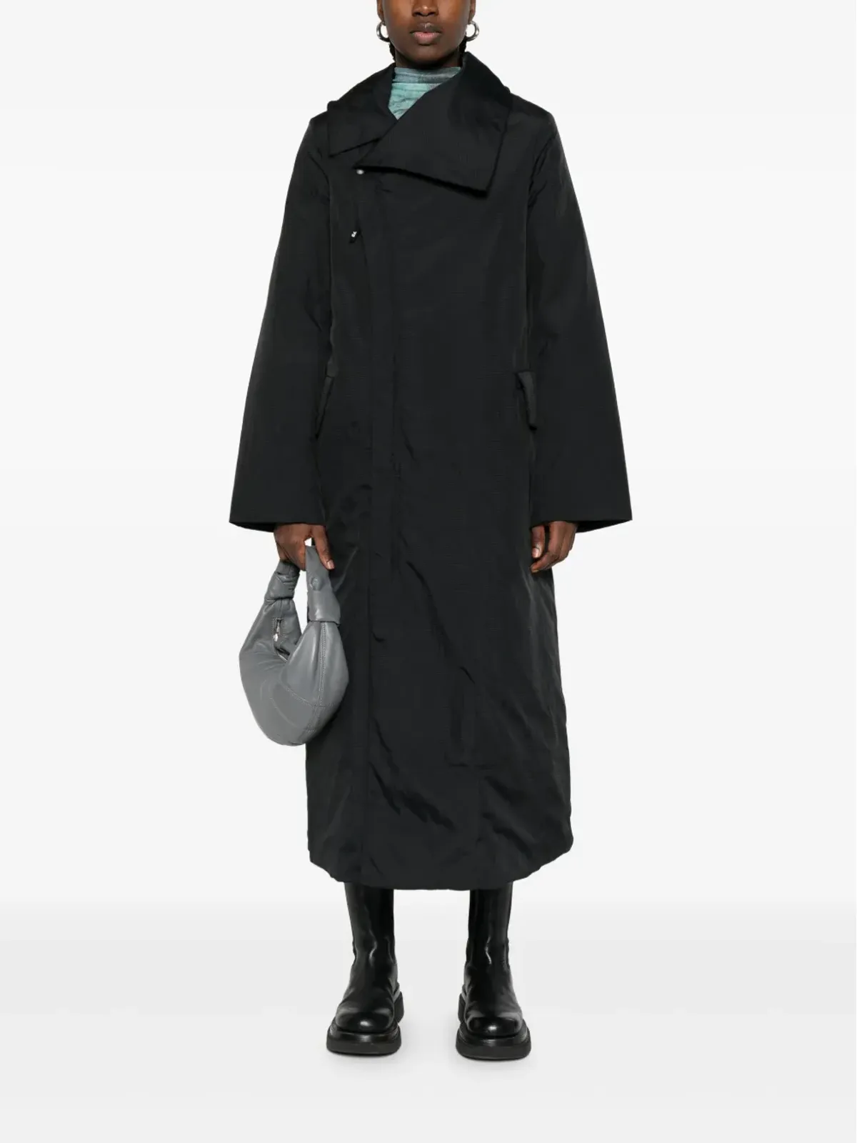 Y-3 アシンメトリックカラー レインコート - 画像2