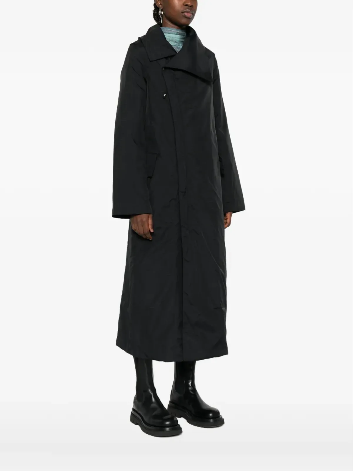 Y-3 アシンメトリックカラー レインコート - 画像3