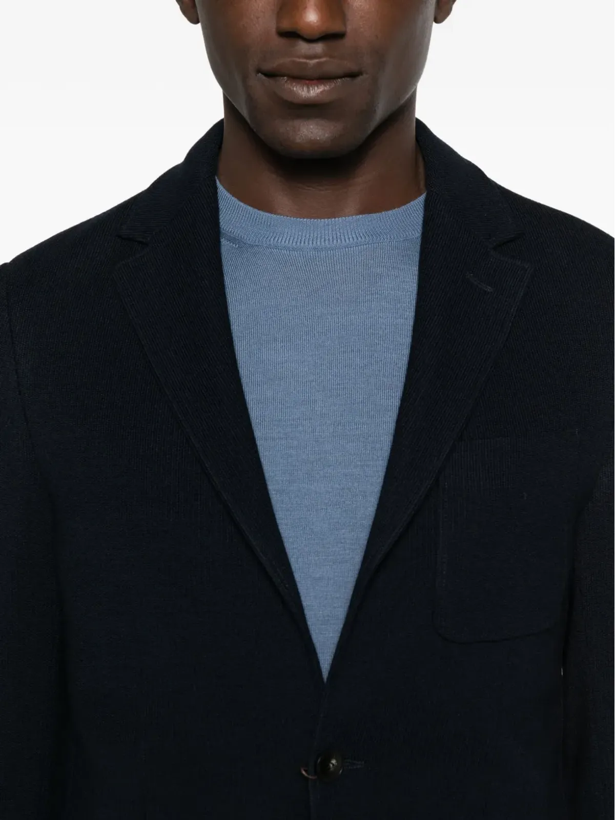 Canali パッチポケット編みブレザー - 画像5